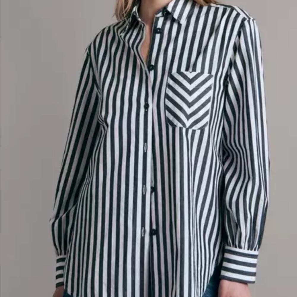 Rag & Bone Maxine Cotton Button Down Shirt Size M